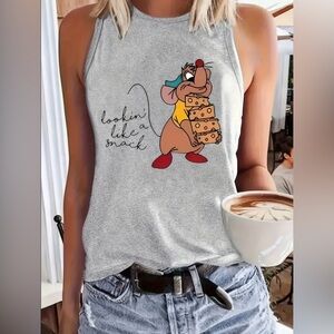 Women's Fashion Casual Sleeveless Tank Top with Gus Gus size S